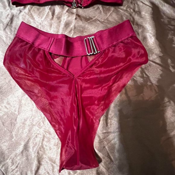 Elegant Lace Burgundy Bra - Picture 4 of 7